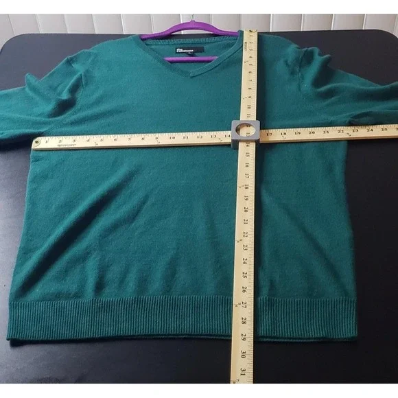 The Commons Sweater Mens XL Peacock Green 100% Cashmere Cozy Holiday Giftable